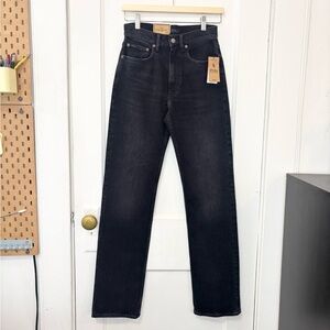NWT Polo Ralph Lauren Women’s "The Straight" High Rise black Denim Jeans,Size 26